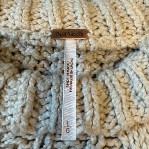 Free People Cutting Edge Cotton Cable Sweater - Picture 2 of 2